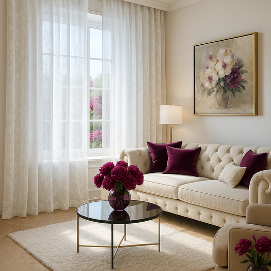 Summer Breeze Curtain Collection – lightweight jacquard curtains for elegant summer interiors