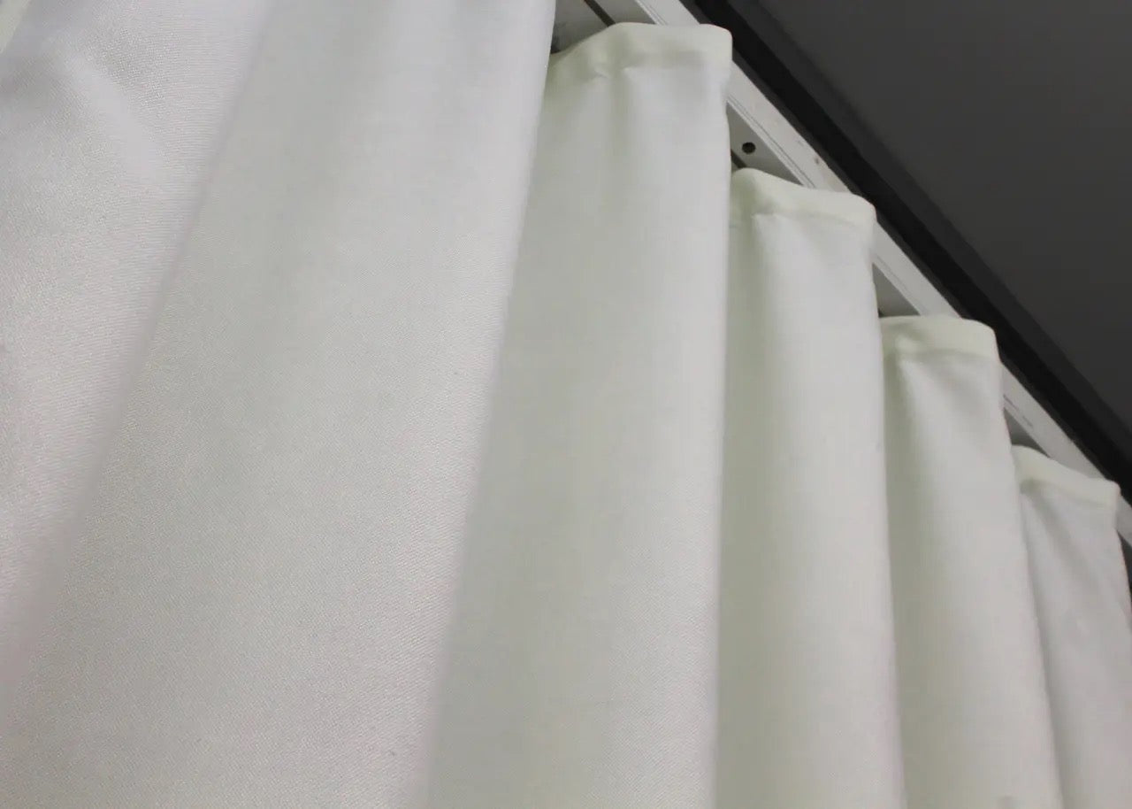 Elegant Milk White Microvelvet Curtains – Set of 2 – 70% Light Blocking