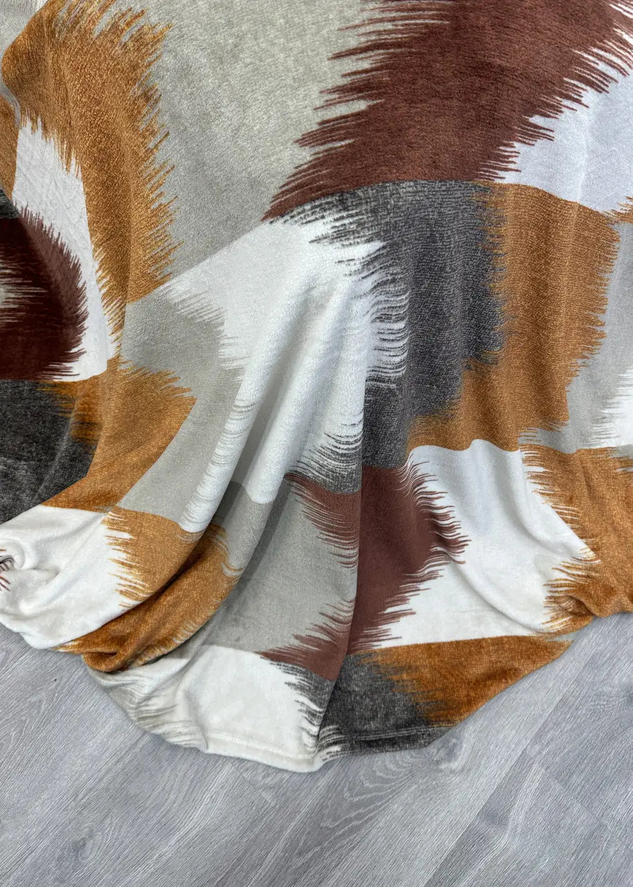 Плед-покривало велсофт DECORATOR ETHNIC MODERN 150×210 см, різнобарвне