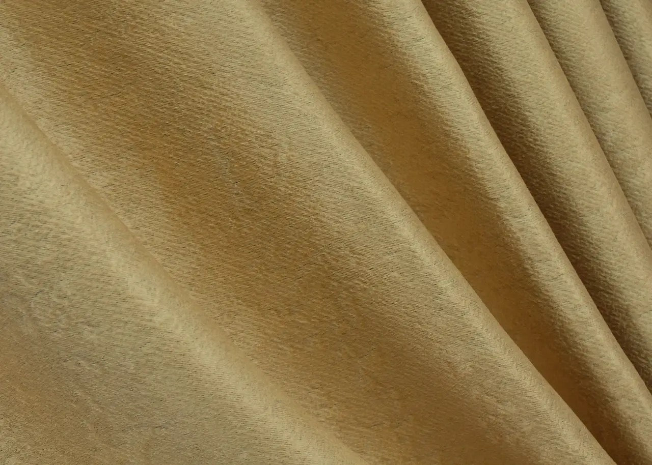 Scandinavian-inspired golden linen curtains, blending seamlessly with both modern and rustic interiors.