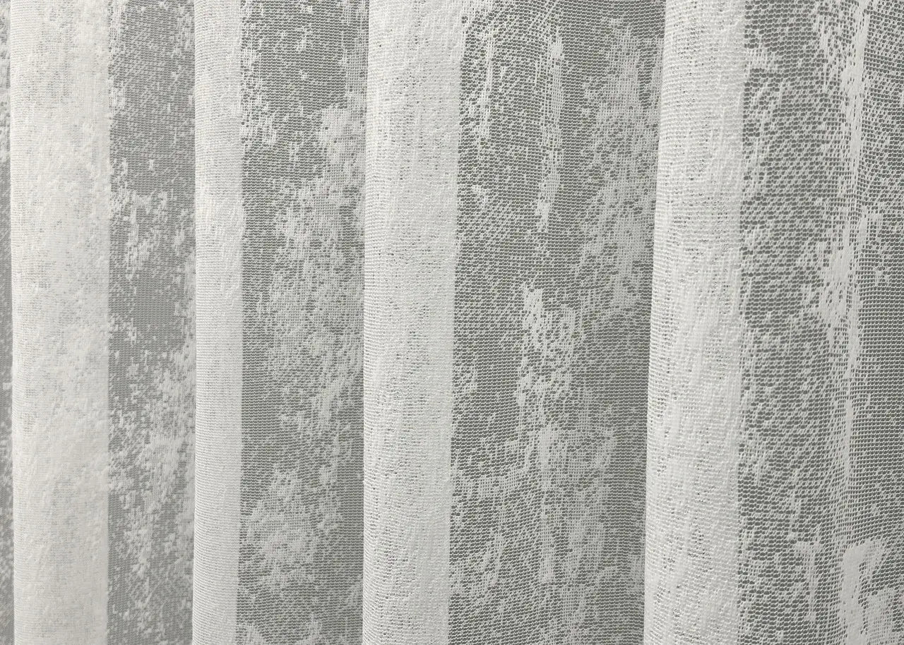 Champagne-toned curtain with breathable mesh for light diffusion