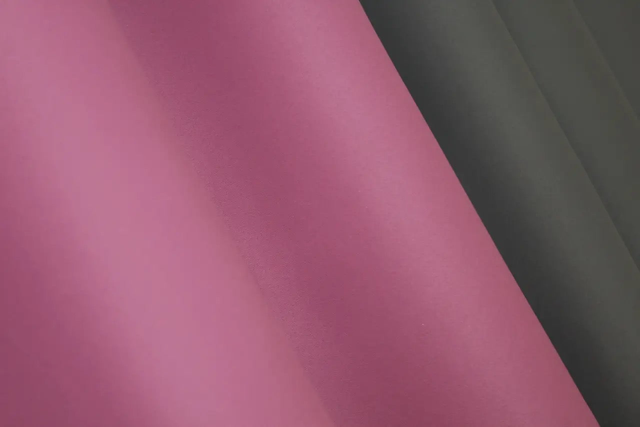 Graphite and raspberry combined blackout curtains with excellent light blocking and sophisticated design.