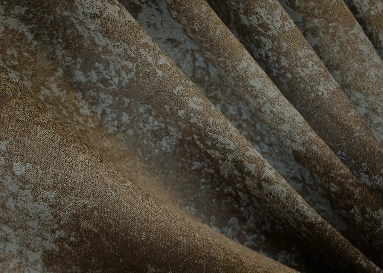 Timeless brown and grey linen curtains with a textured finish, adding depth and character to your space.