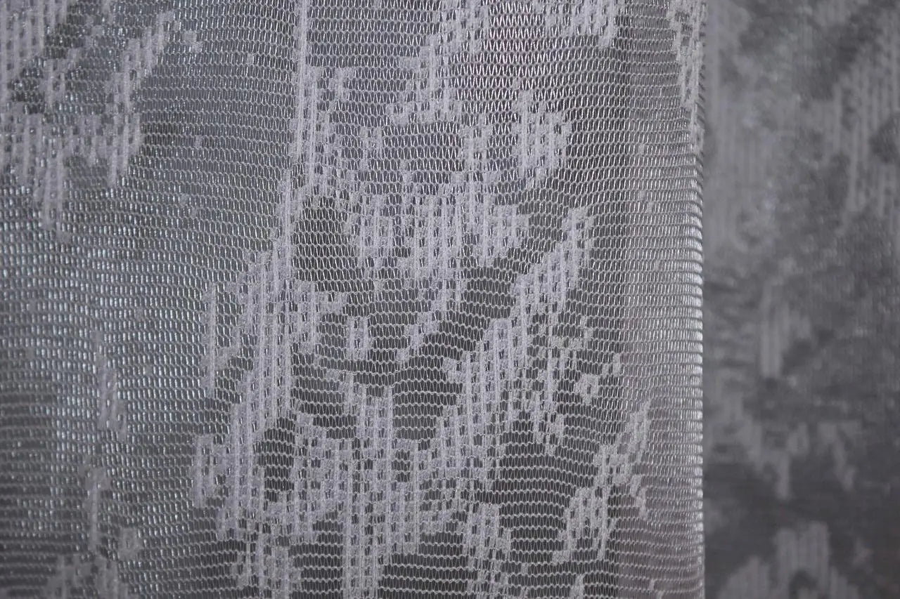 Grey jacquard curtain with pleat tape – ideal for any room