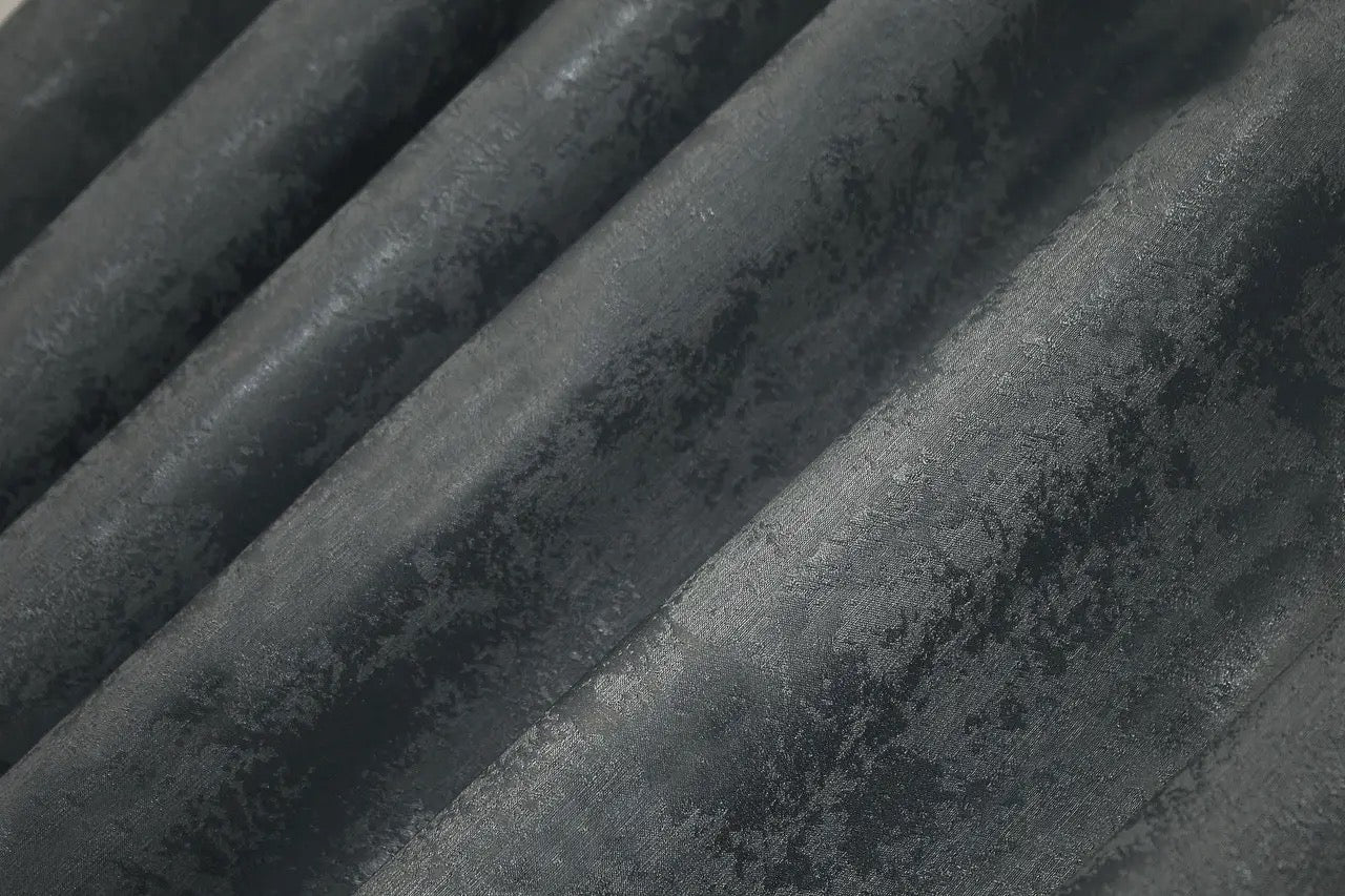 Graphite grey woven jacquard curtains with a luxurious texture, designed to enhance both modern and classic home styles.