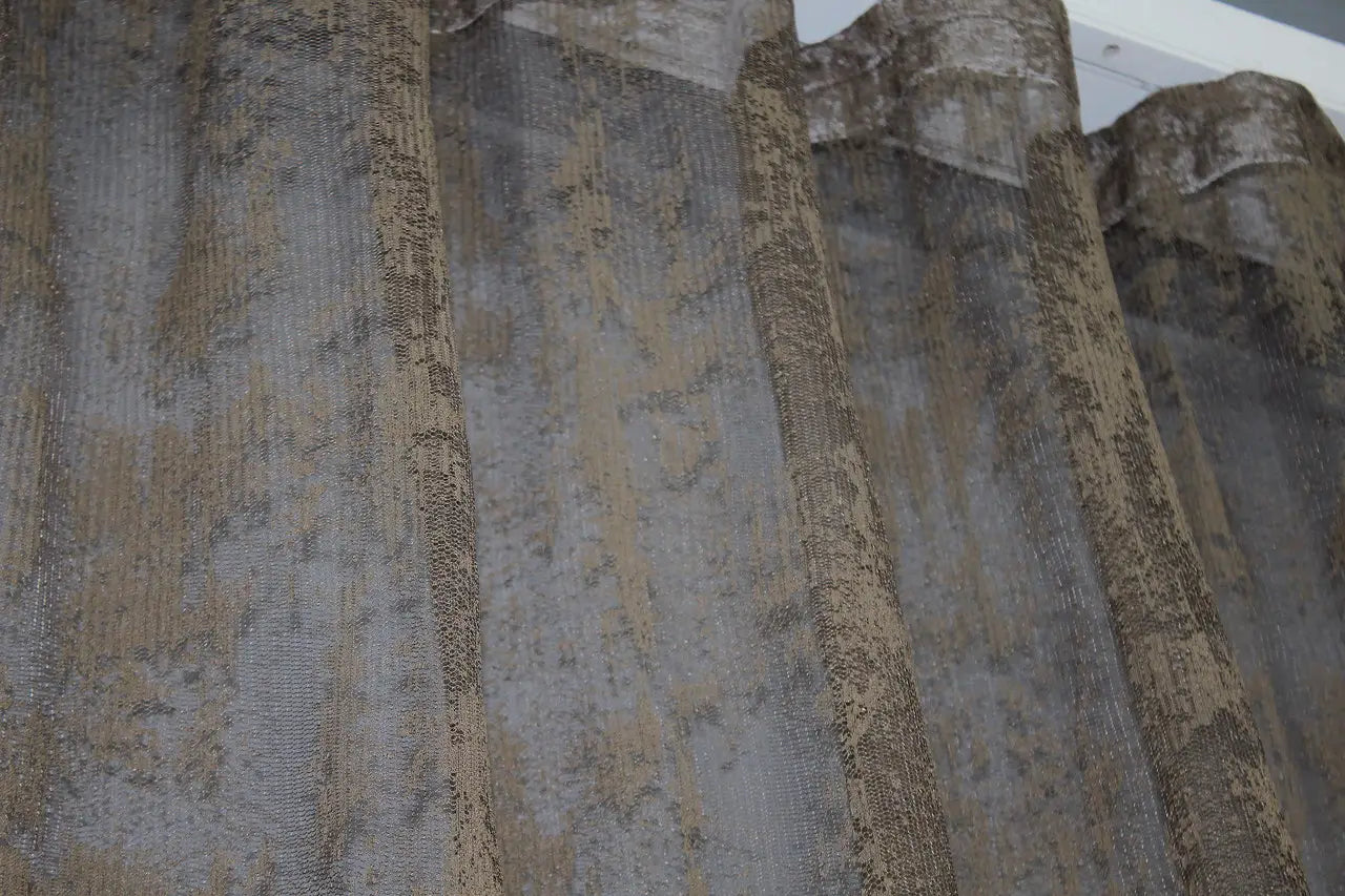 Soft brown curtain panel with pleat tape – elegant and easy to install