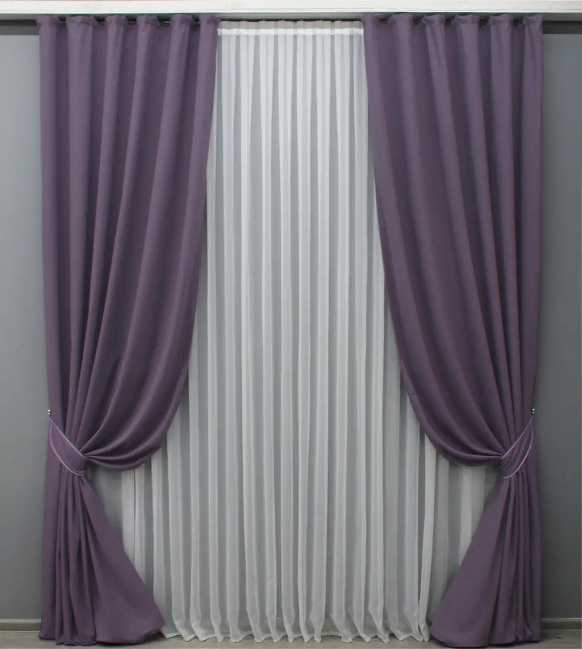 Luxurious Lilac Microvelvet Curtains – Set of 2 – 70% Light Blocking