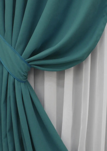 Luxurious Turquoise Microvelvet Curtains – Set of 2 – 70% Light Blocking