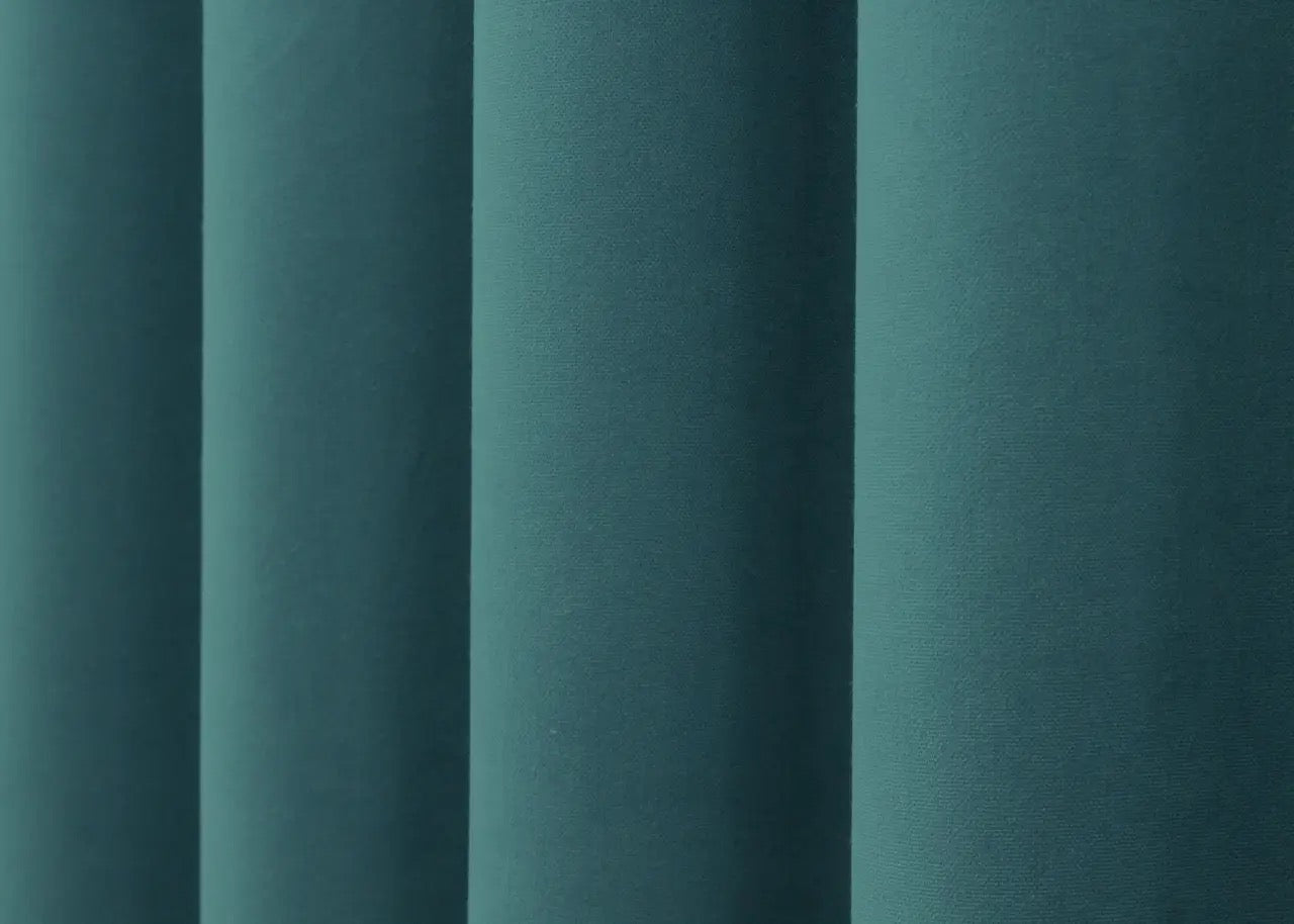 Luxurious Turquoise Microvelvet Curtains – Set of 2 – 70% Light Blocking