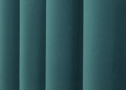 Luxurious Turquoise Microvelvet Curtains – Set of 2 – 70% Light Blocking