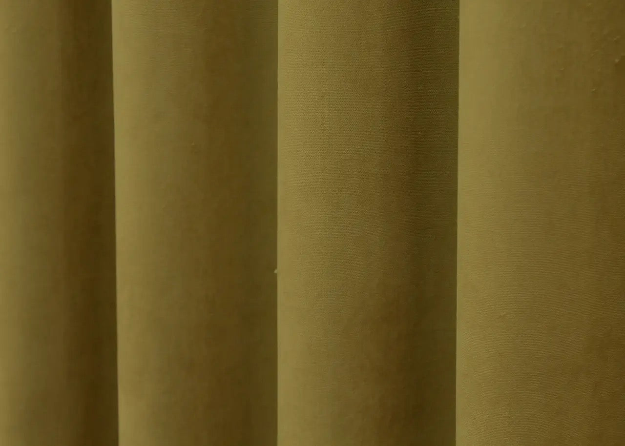 Elegant Mustard Microvelvet Curtains – Set of 2 – 70% Light Blocking