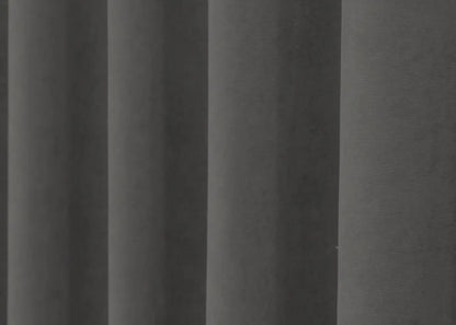 Elegant Gray Microvelvet Curtains – Set of 2 – 70% Light Blocking