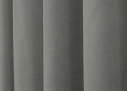 Elegant Light Gray Microvelvet Curtains – Set of 2 – 70% Light Blocking