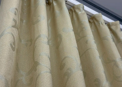 Elegant Beige Jacquard Curtains with Lurex – Allure Collection – Set of 2 – 65% Light Blocking