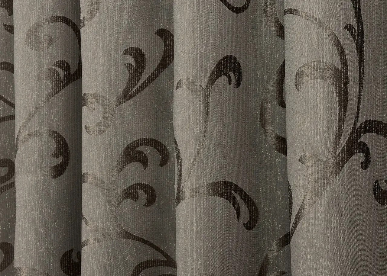 Elegant Cocoa Jacquard Curtains with Lurex – Allure Collection – Set of 2 – 65% Light Blocking