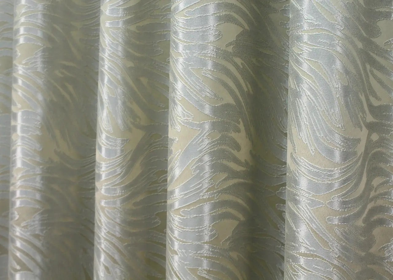 Elegant Cream Jacquard Curtains – Magic Collection – Set of 2 – 65% Light Blocking