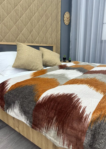 Плед-покривало велсофт DECORATOR ETHNIC MODERN 150×210 см, різнобарвне