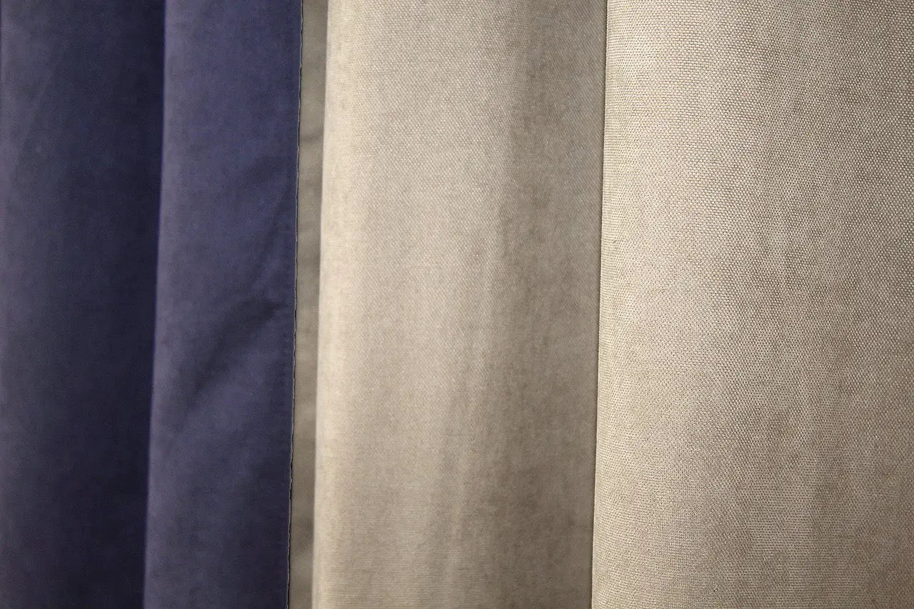 Graphite & Dark Beige Combined Microvelvet Curtains – Set of 2 Panels – "SPARTA" Collection