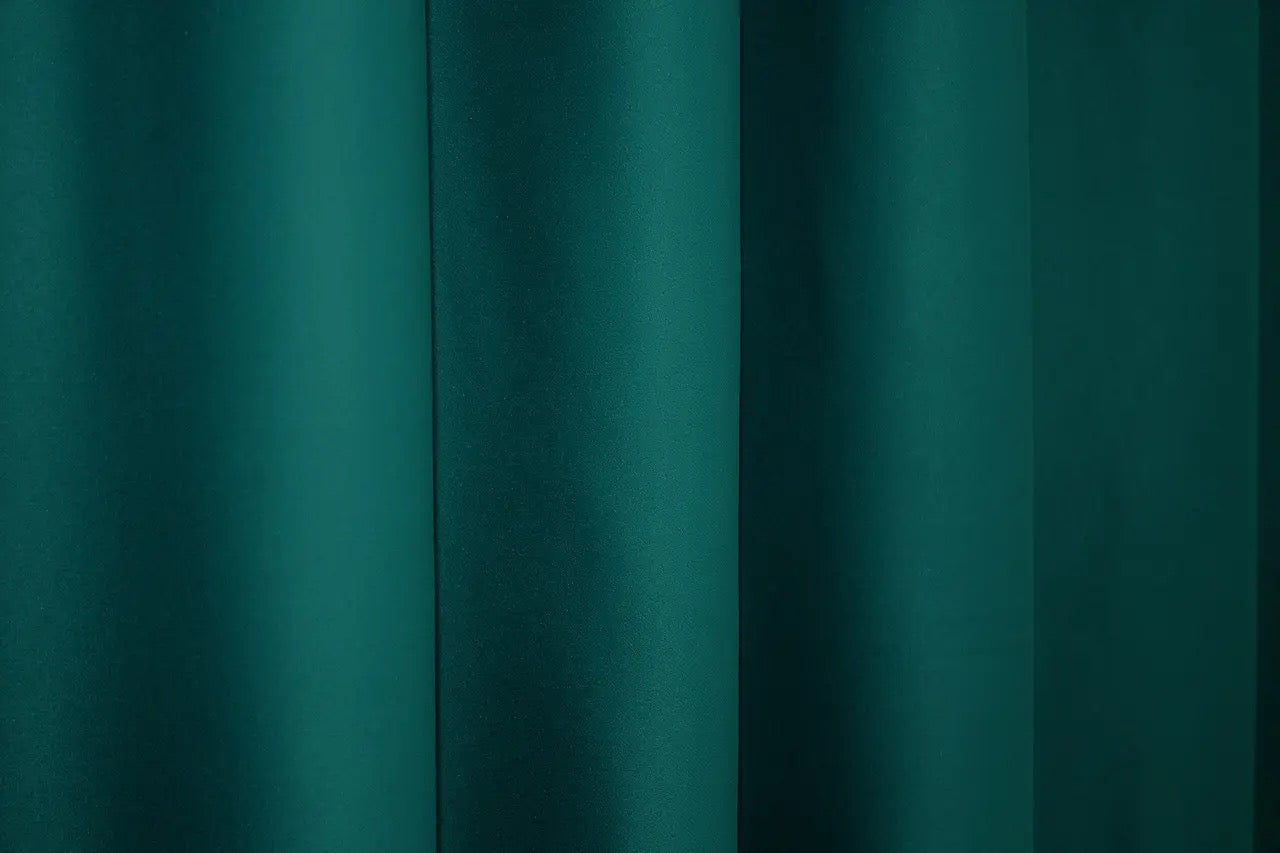 Elegant Emerald Blackout Curtains – Fusion Dimout Collection – Set of 2 – 95% Light Blocking