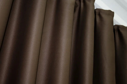 Elegant Brown Blackout Curtains – Fusion Dimout Collection – Set of 2 – 95% Light Blocking