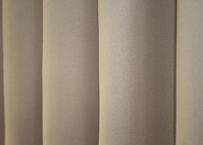 Elegant Beige Blackout Curtains – Fusion Dimout Collection – Set of 2 – 95% Light Blocking