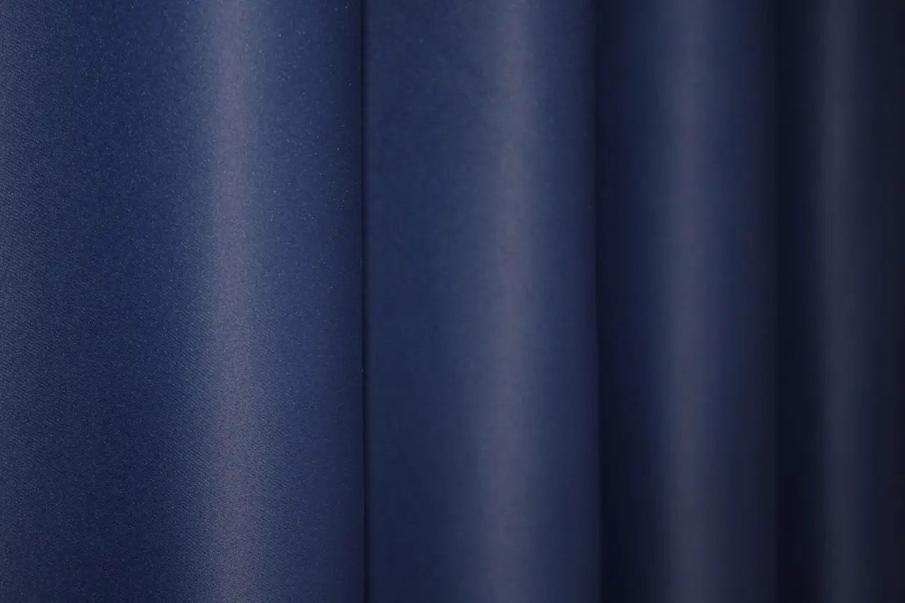 Elegant Blue Blackout Curtains – Fusion Dimout Collection – Set of 2 – 95% Light Blocking