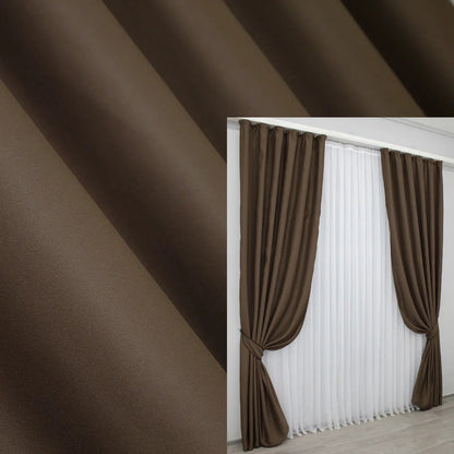 Elegant Chocolate Blackout Curtains – Bagema Rvs Collection – Set of 2 – 95% Light Blocking