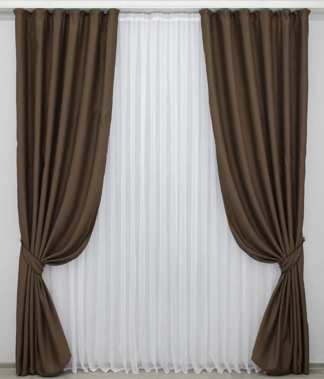 Elegant Chocolate Blackout Curtains – Bagema Rvs Collection – Set of 2 – 95% Light Blocking