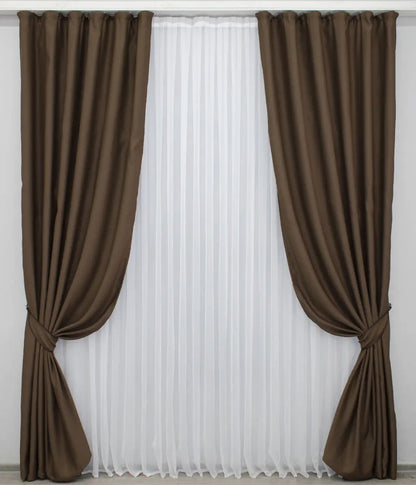 Elegant Chocolate Blackout Curtains – Bagema Rvs Collection – Set of 2 – 95% Light Blocking