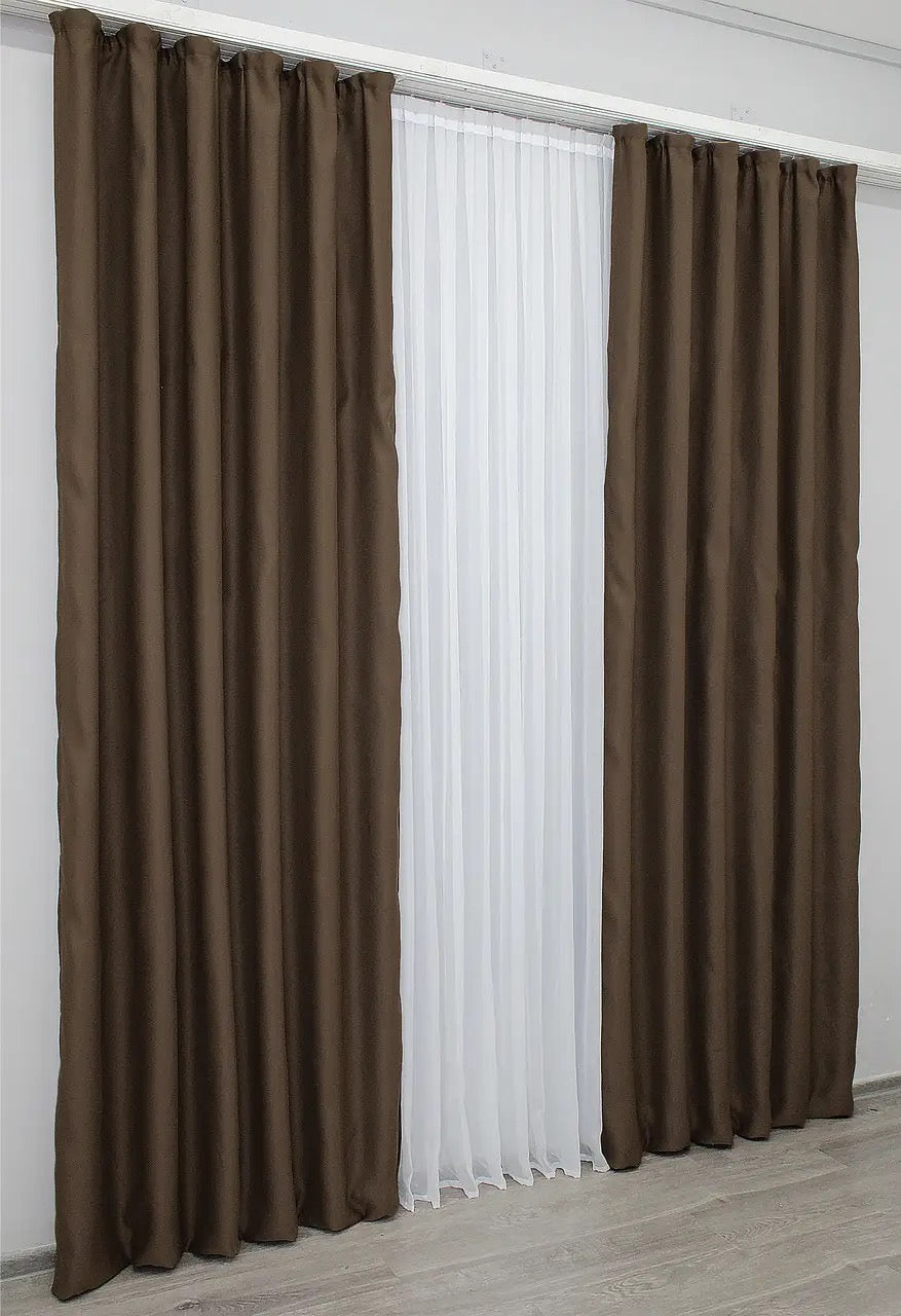 Elegant Chocolate Blackout Curtains – Bagema Rvs Collection – Set of 2 – 95% Light Blocking