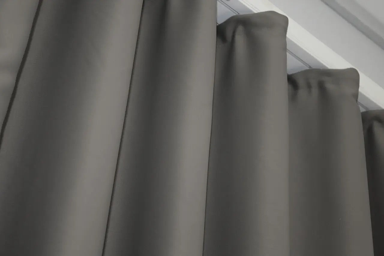 Elegant Gray Blackout Curtains – Midnight Collection – Set of 2 – 95% Light Blocking