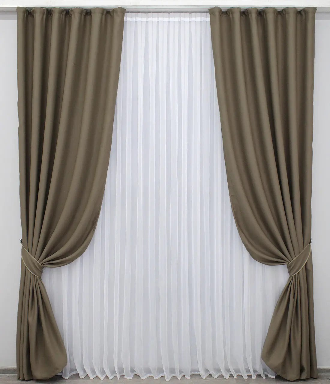 Elegant Milk Chocolate Blackout Curtains – Bagema Rvs Collection – Set of 2 – 95% Light Blocking