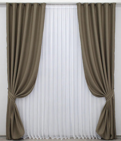 Elegant Milk Chocolate Blackout Curtains – Bagema Rvs Collection – Set of 2 – 95% Light Blocking