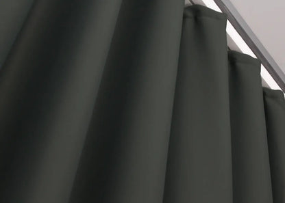 Elegant Dark Gray Blackout Curtains – Midnight Collection – Set of 2 – 95% Light Blocking