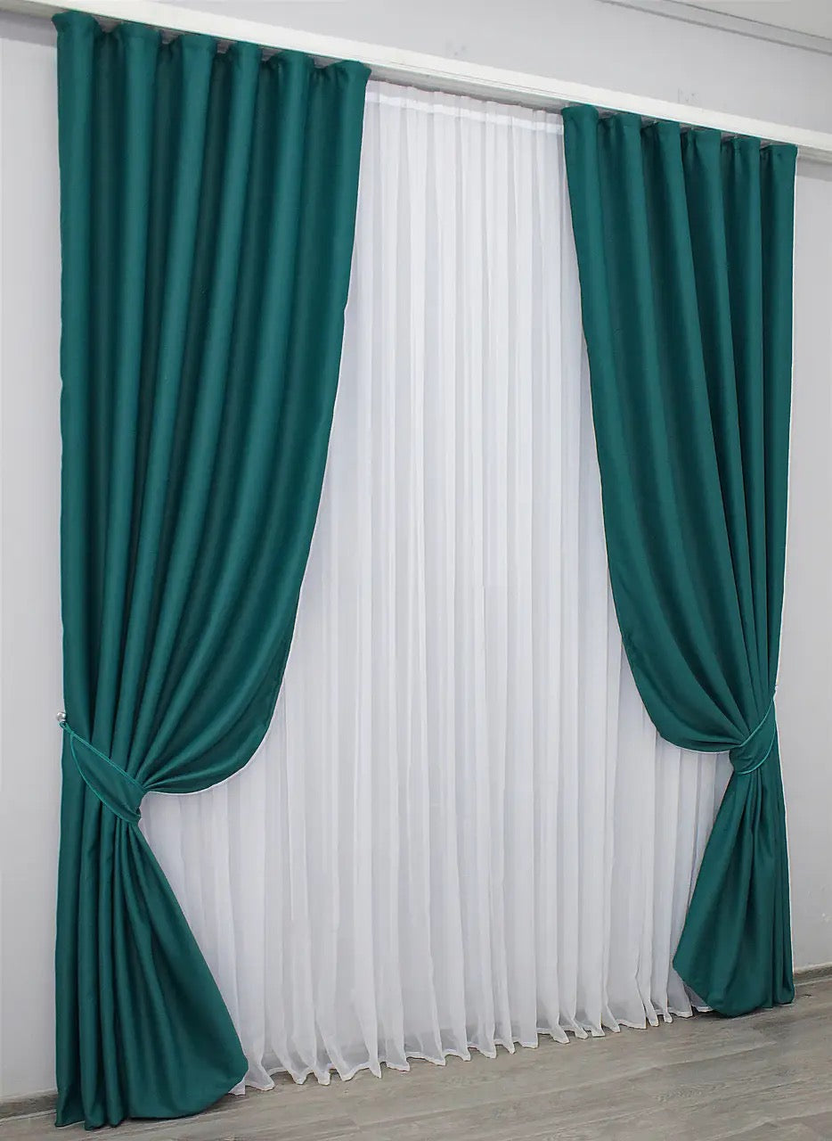 Elegant Emerald Blackout Curtains – Bagema Rvs Collection – Set of 2 – 95% Light Blocking