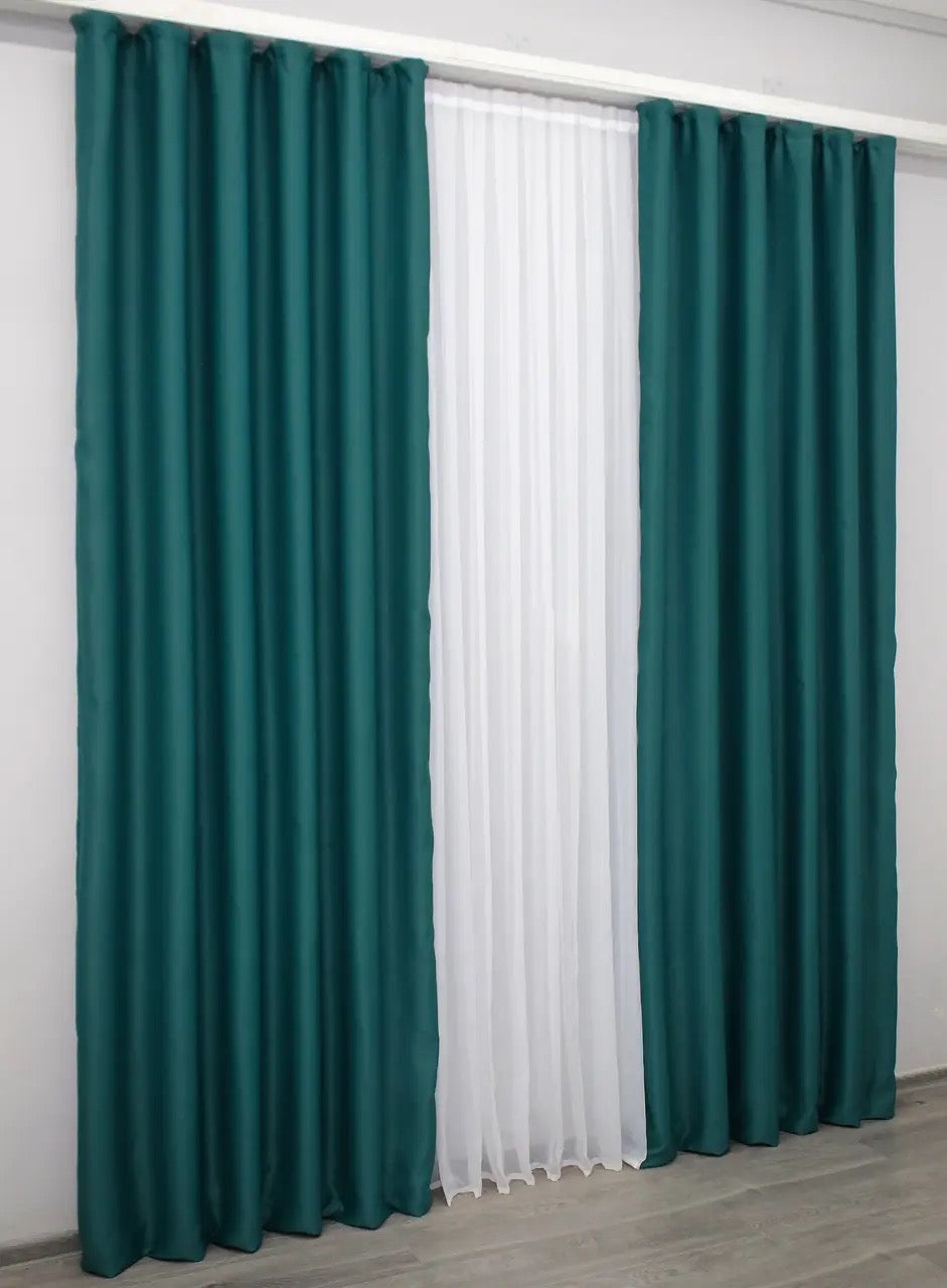 Elegant Emerald Blackout Curtains – Bagema Rvs Collection – Set of 2 – 95% Light Blocking