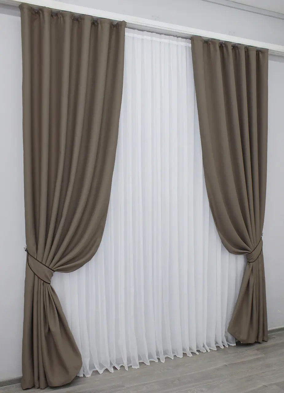 Elegant Cocoa Blackout Curtains – Bagema Rvs Collection – Set of 2 – 95% Light Blocking