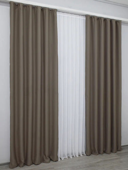 Elegant Cocoa Blackout Curtains – Bagema Rvs Collection – Set of 2 – 95% Light Blocking