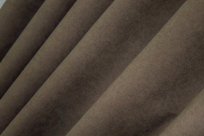 Warm mocha brown window curtains, offering privacy with a luxurious, soft-touch fabric.
