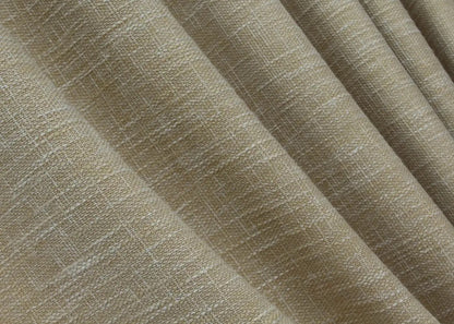 Country-style rustic linen drapes in a neutral beige tone, providing a natural and airy feel to interiors.
