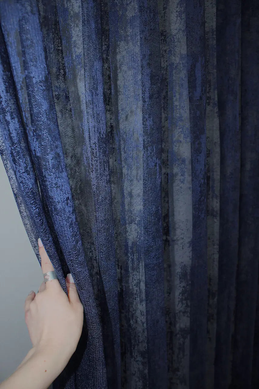 Breathable deep blue curtain – perfect for seasonal interiors