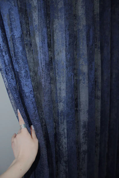 Breathable deep blue curtain – perfect for seasonal interiors