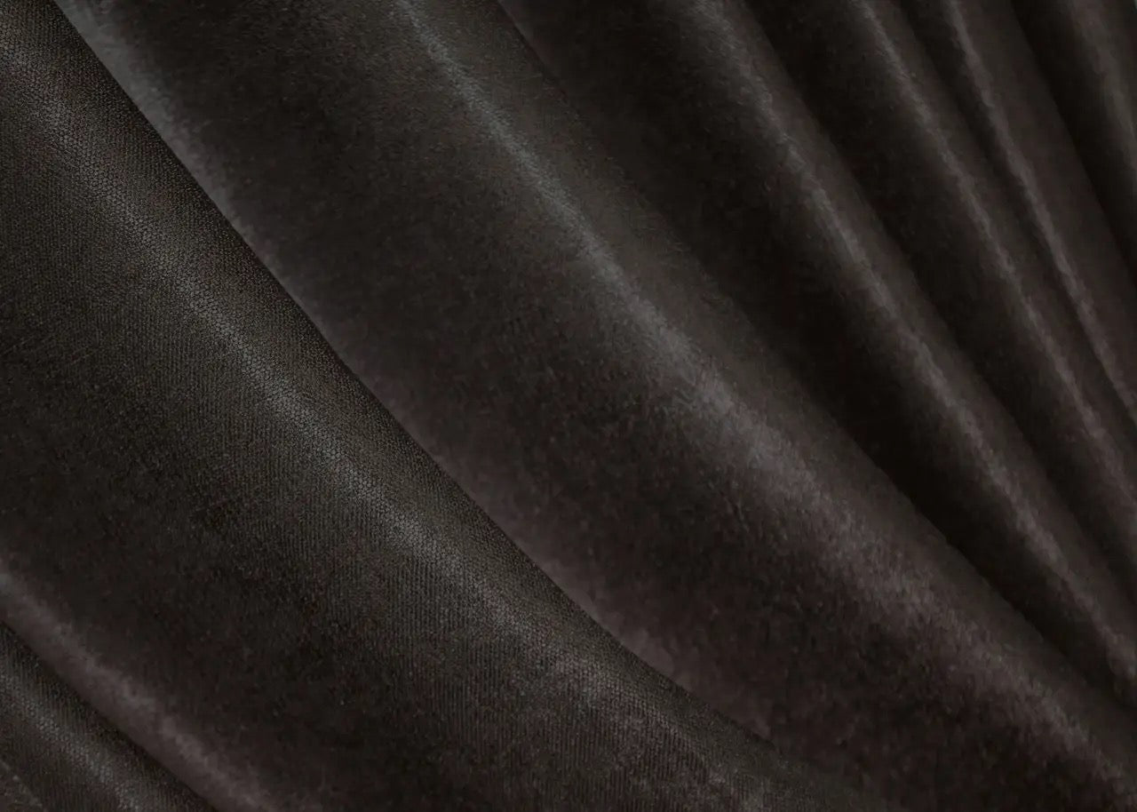 Deep mocha blackout linen drapes, designed to enhance privacy while adding a rich and warm touch to any space.
