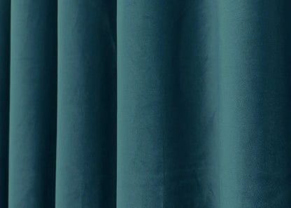 Dusk turquoise premium velvet curtains, adding warmth and elegance to any home décor.
