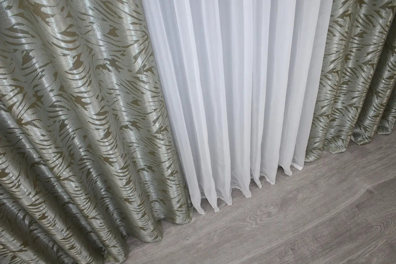 Elegant spring sele collection jacquard curtains, adding subtle charm to any home interior
