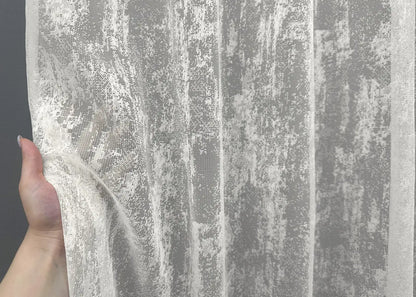 Elegant jacquard drape in ivory/champagne – breathable and light