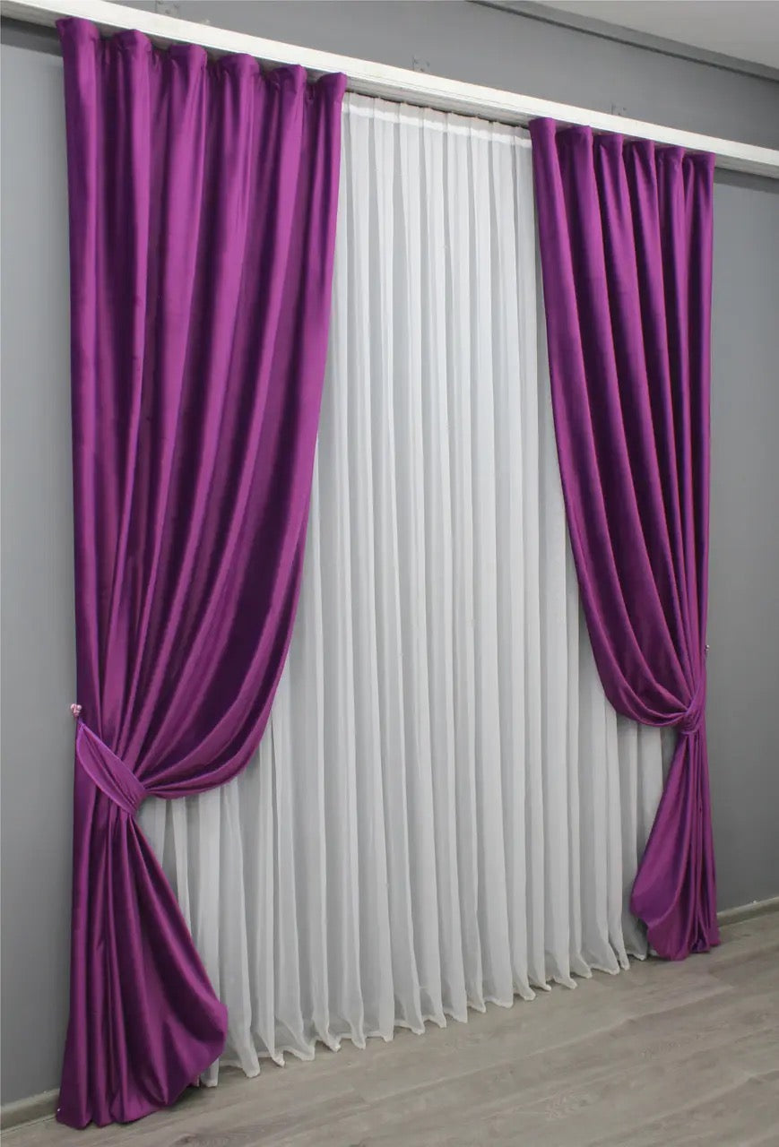 Premium Fuchsia Velvet Curtains – Set of 2 – 90% Light Blocking for Bedroom & Living Room
Bring a luxurious touch to your home decor with fuchsia velvet curtains. These high-quality velvet drapes offer a bold, elegant appearance and ensure privacy and light control for your bedroom, living room, or dining room.