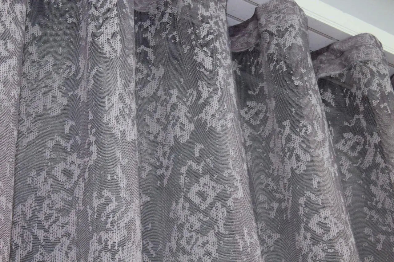 Grey curtain for bedrooms – light-filtering and elegant