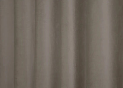 Hazelnut velvet blackout drapes, featuring thick, noise-reducing fabric for peaceful and stylish home spaces.
