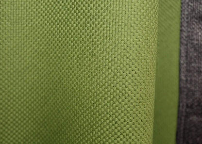 High-quality linen blackout curtains with a unique grey-brown and lime green combination, creating a refreshing and vibrant space.
